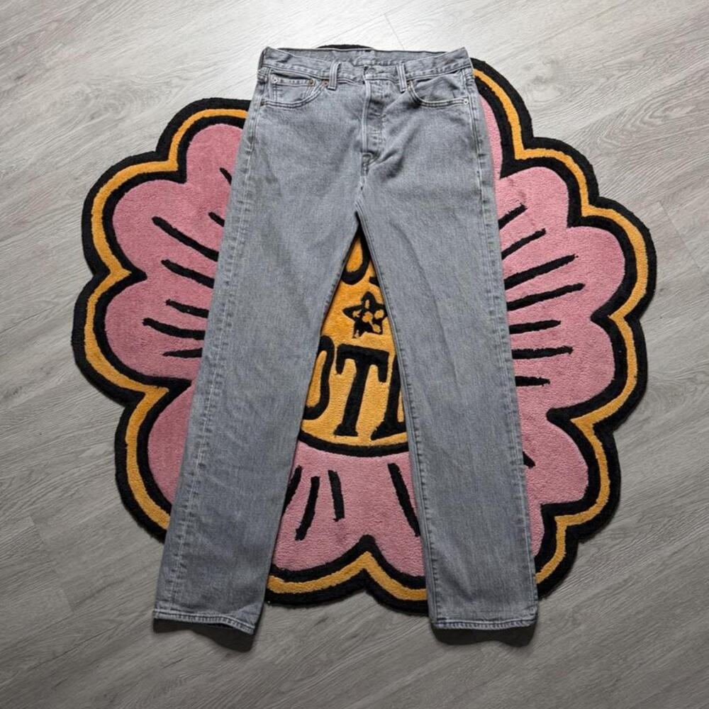 Levi’s 501 Straight Leg Button Fly Denim Jeans Size 29x32 (30x30.5) Grey Men's